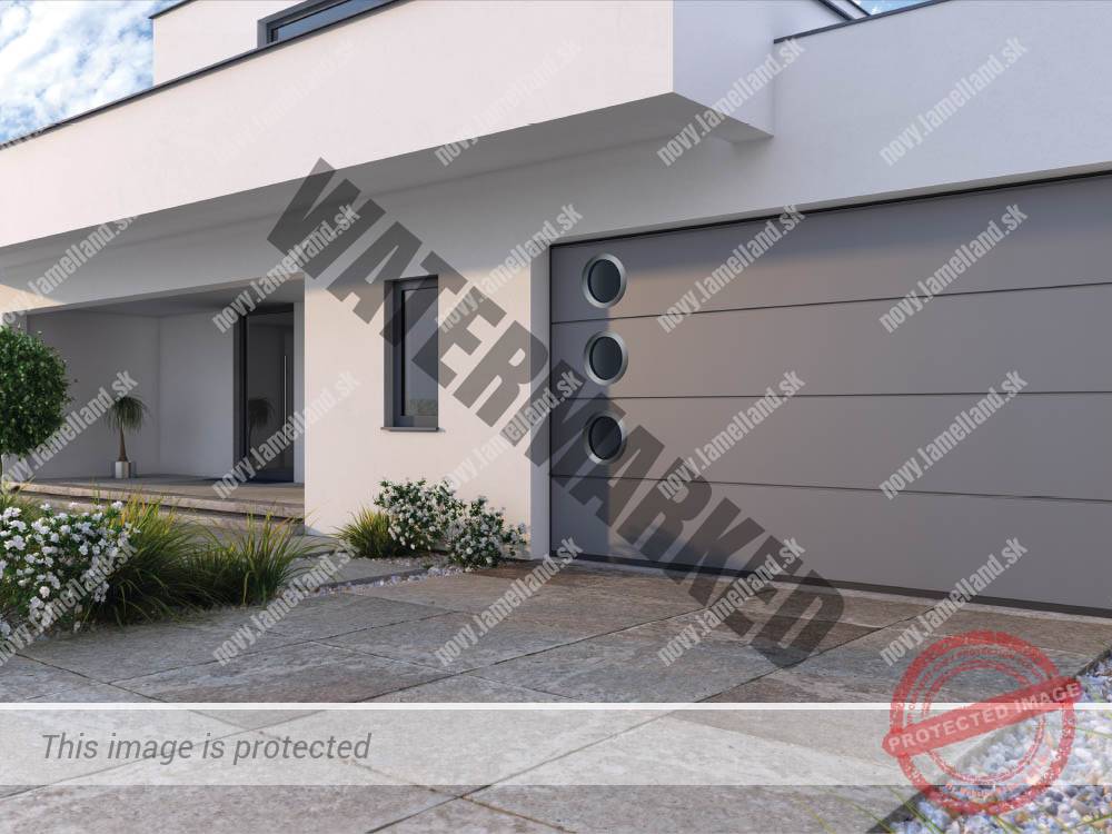 brana s presvetlovacimi eloxovymi okienkami