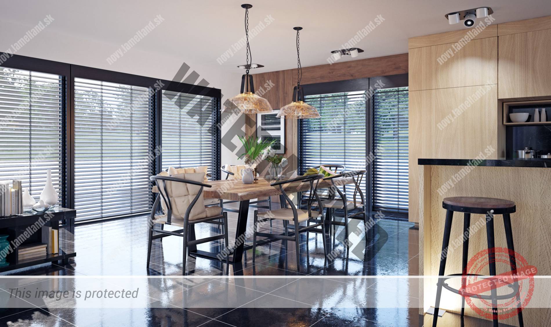 moderna jedalen priestranna svetlo domov