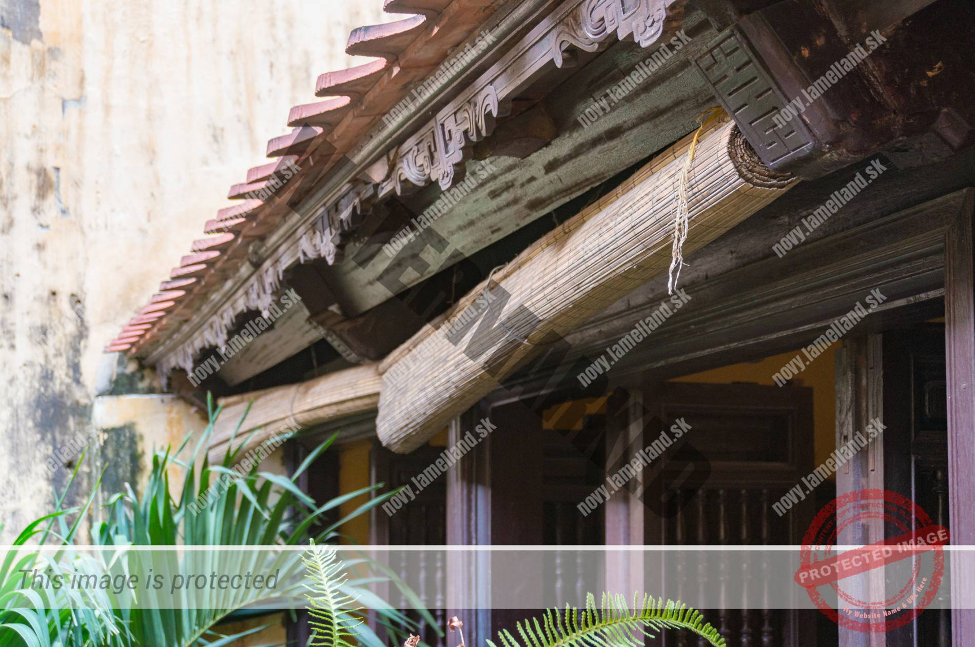 Tienenie bambusovymi rohozami