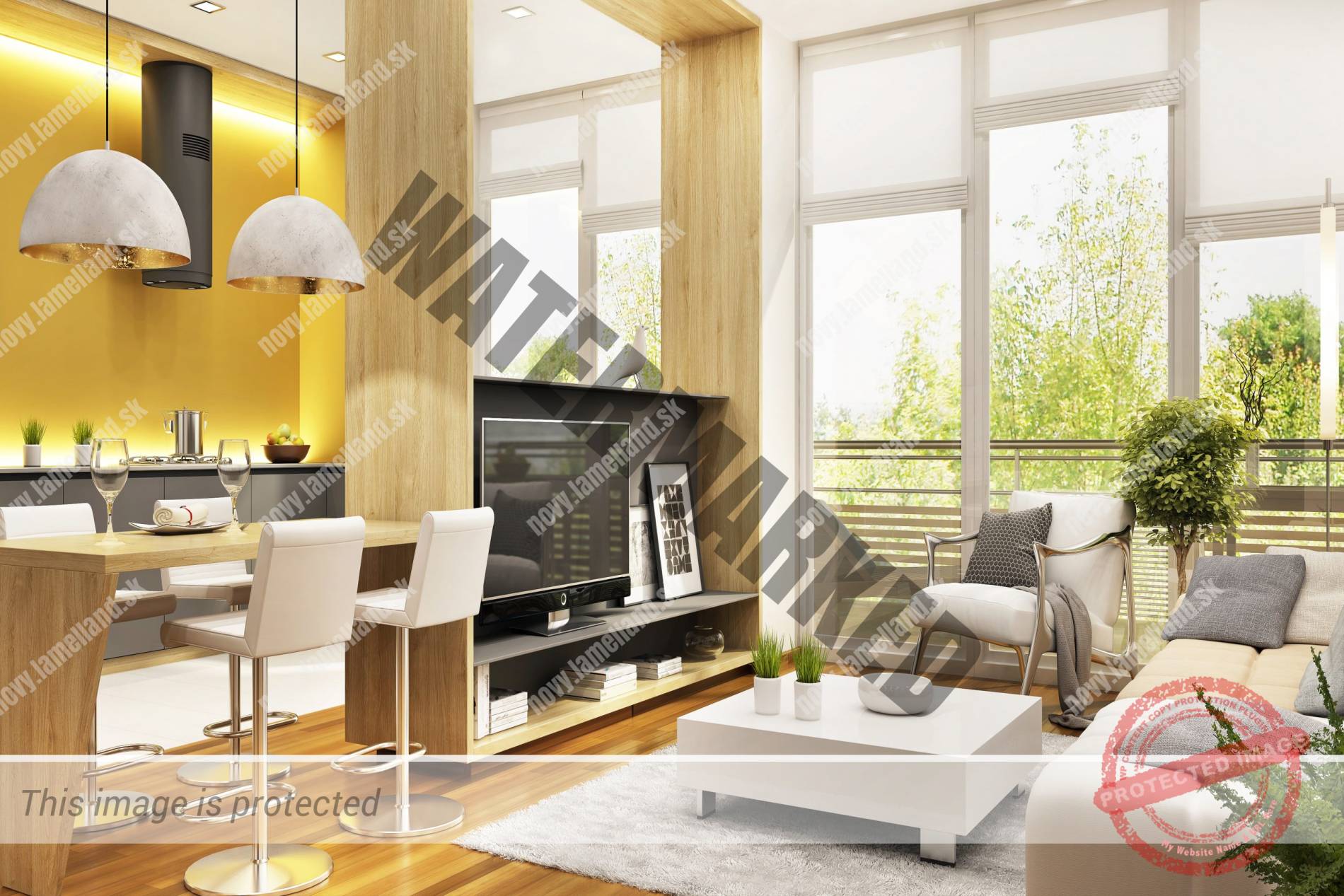 Látkové rolety v interieri